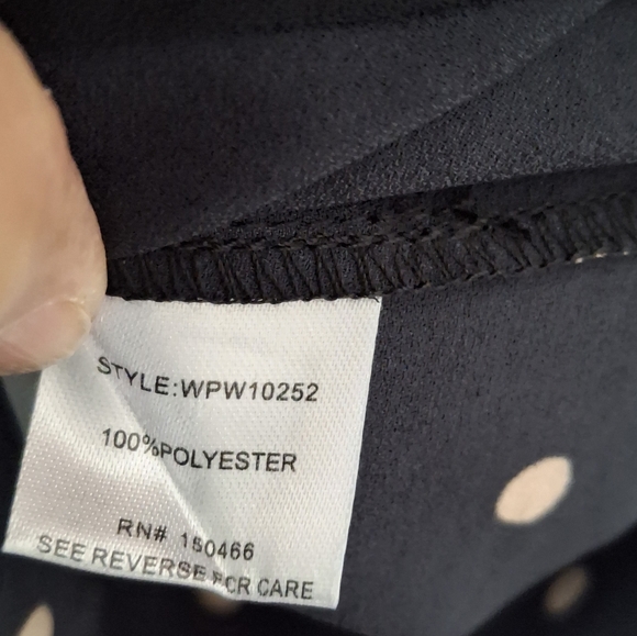 NWT Womens 41 Hawthorn 3X Polk A Dot Blouse Ruffles Top Stitch Fix Short Sleeve - Picture 8 of 14